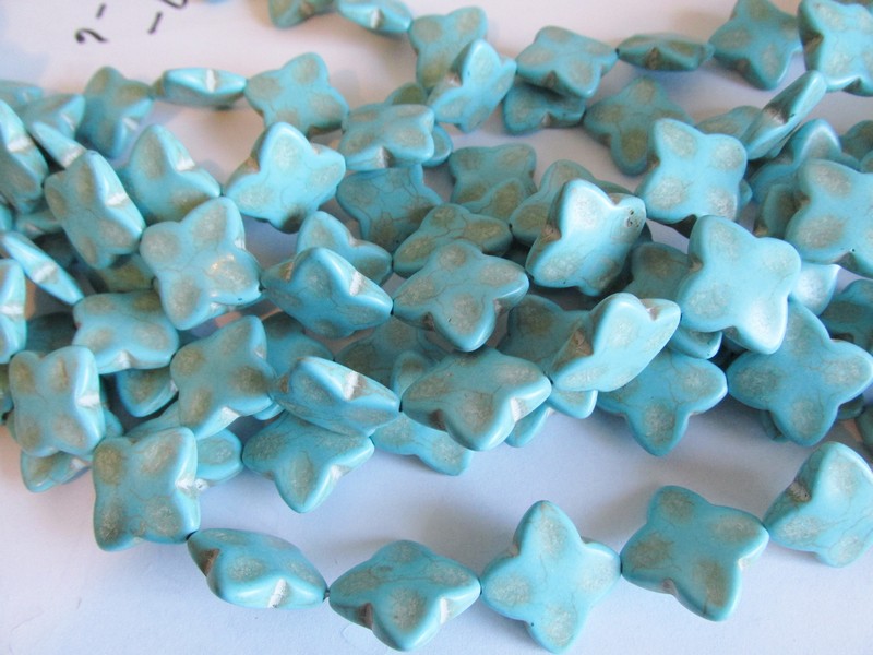 (image for) Turquoise shaped beads #1604 - Click Image to Close